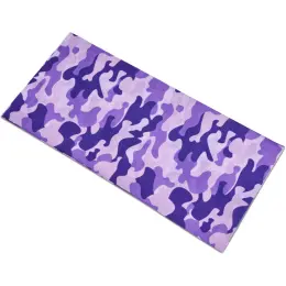 Kids Camo Flexi Tubular Bandana Purple Flat